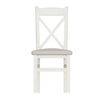 Cotswold White Painted & Oak Dining Chair - Cross Back