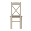 Cotswold White Painted & Oak Dining Chair - Cross Back