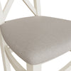 Cotswold White Painted & Oak Dining Chair - Cross Back