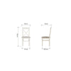 Cotswold White Painted & Oak Dining Chair - Cross Back