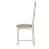 Cotswold White Painted & Oak Dining Chair - Ladder Back with Fabric Seat