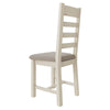 Cotswold White Painted & Oak Dining Chair - Ladder Back with Fabric Seat