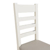 Cotswold White Painted & Oak Dining Chair - Ladder Back with Fabric Seat
