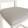 Cotswold White Painted & Oak Dining Chair - Ladder Back with Fabric Seat