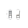 Cotswold Charcoal Painted & Oak Dining Chair - Ladder Back with Wooden Seat