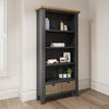 Cotswold Charcoal & Oak - Large Bookcase with Baskets