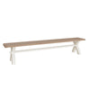 Cotswold White Painted & Oak Dining Bench - Large