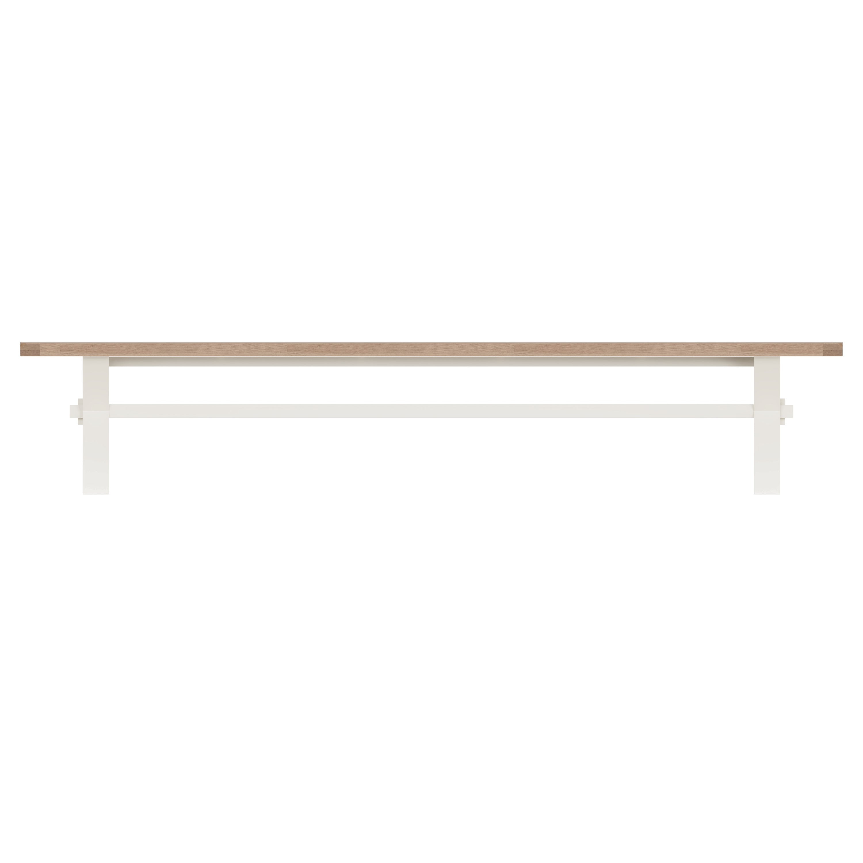 Cotswold White Painted & Oak Dining Bench - Large