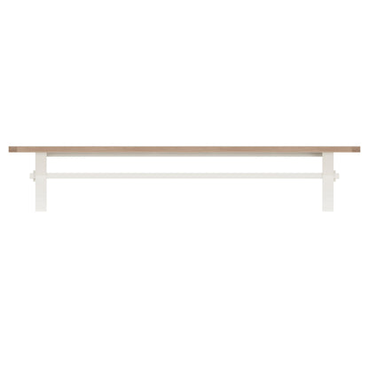Cotswold White Painted & Oak Dining Bench - Large