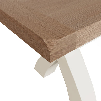 Cotswold White Painted & Oak Dining Bench - Large