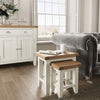 Cotswold White Painted & Oak Nest of 2 Tables