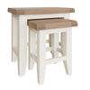 Cotswold White Painted & Oak Nest of 2 Tables