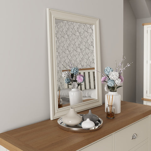 Cotswold White Painted & Oak Small Wall Mirror