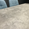 Tetro Concrete - 1.2m Table, PLUS 4x Blue Chairs