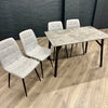 Tetro Concrete - 1.2m Table, PLUS 4x Grey Chairs