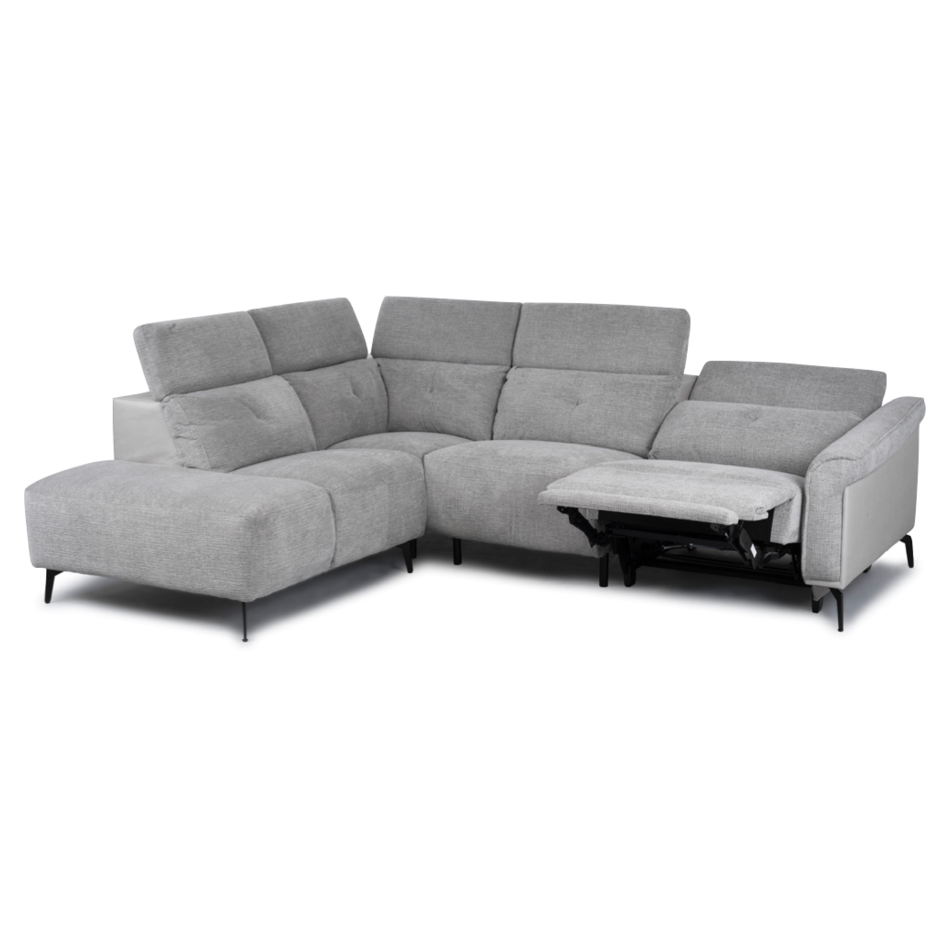 Torino Sofa - Electric Left Hand Facing Corner - Dark Grey
