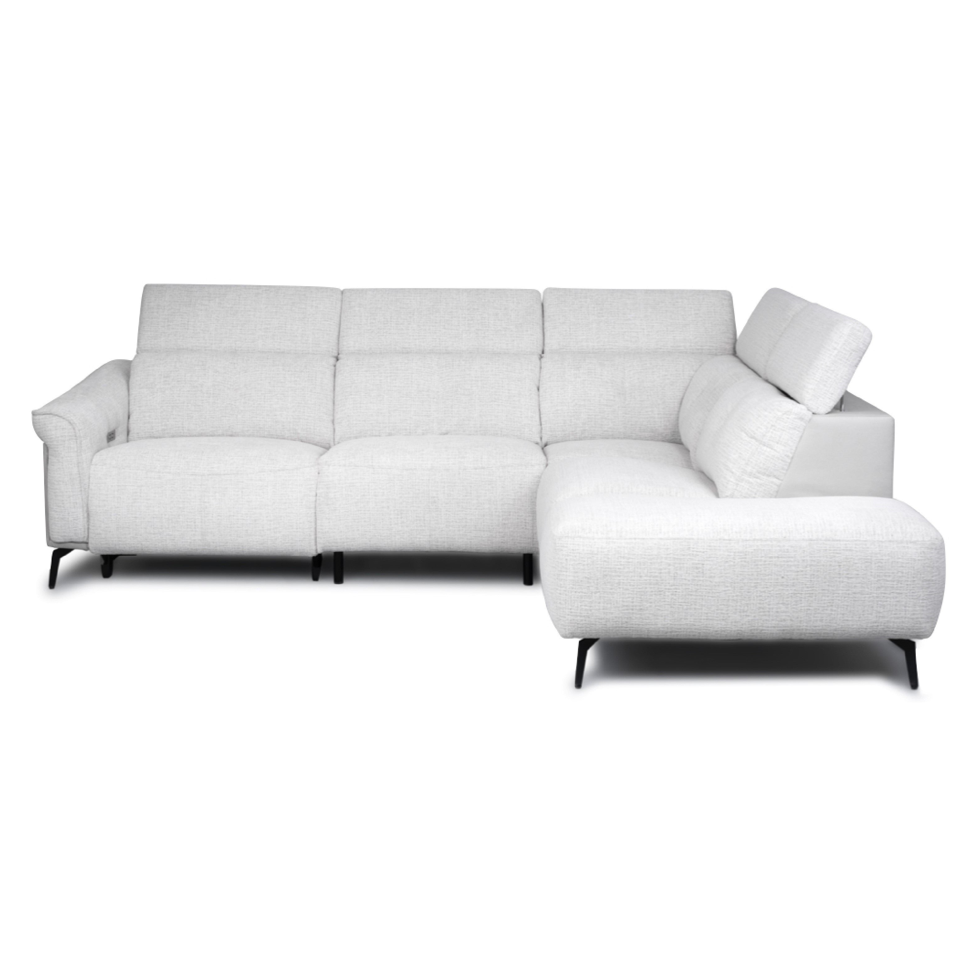 Torino Sofa - Electric Right Hand Facing Corner - Light Grey