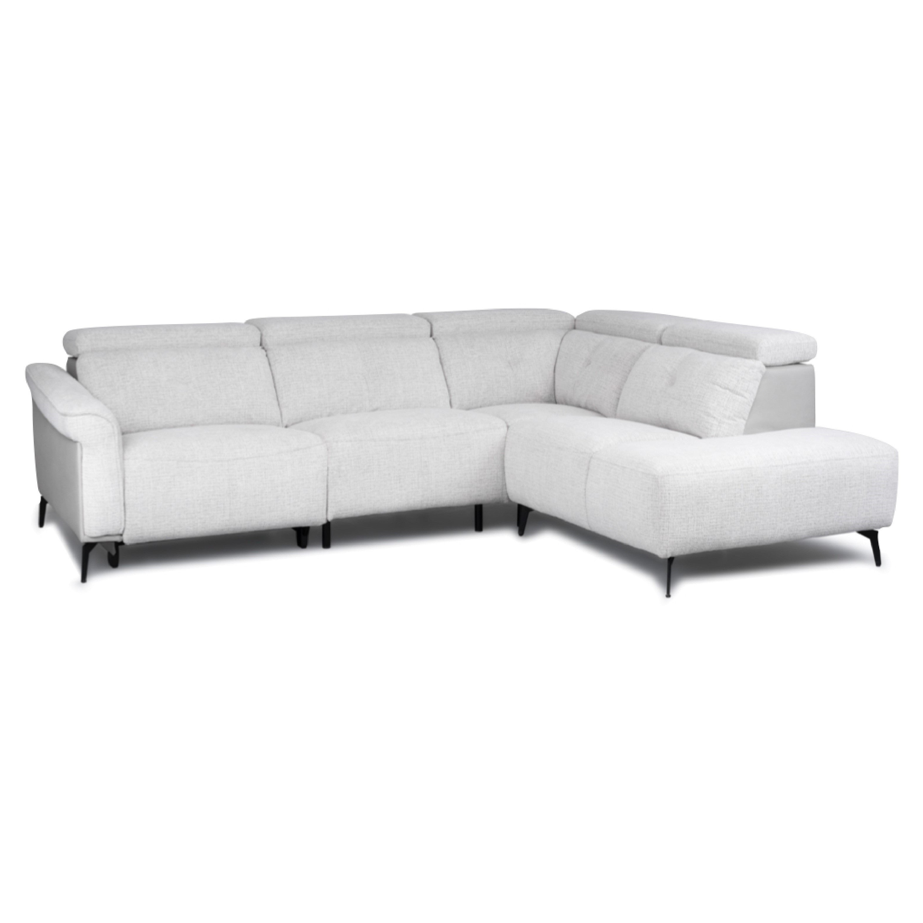 Torino Sofa - Electric Right Hand Facing Corner - Light Grey