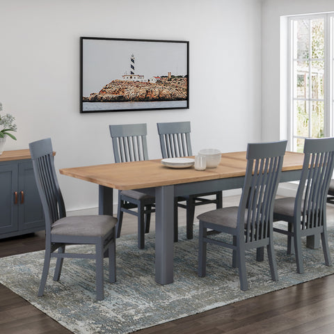 Treviso Midnight Blue 4' Extension Dining Set  (4 Chairs)