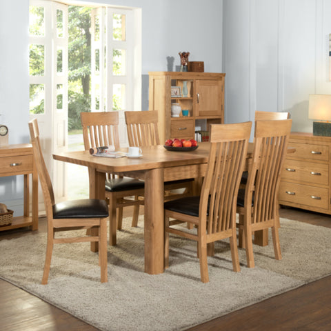 Treviso Oak 4ft Extending Dining Set (4 Chairs)