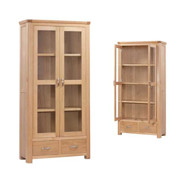 Treviso Oak Display Cabinet