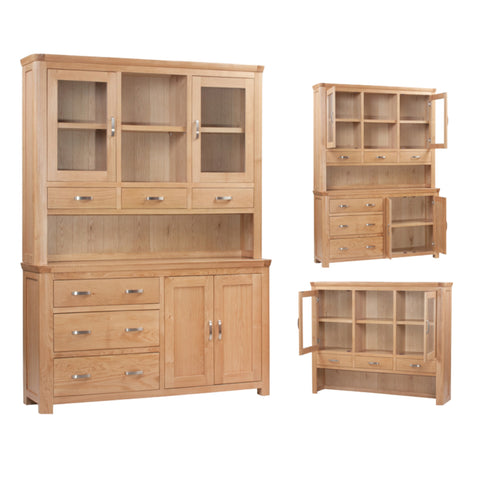 Treviso Oak Large Buffet Hutch