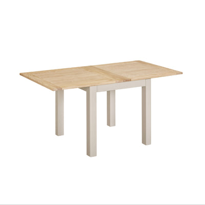 Windermere Oyster Grey Painted & Oak Dining Table - Extending