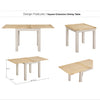 Windermere Oyster Grey Painted & Oak Dining Table - Extending