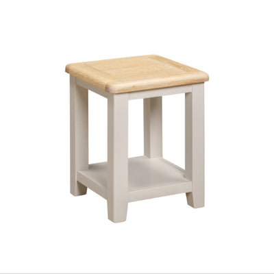 Windermere Oyster Grey Painted & Oak Lamp Table