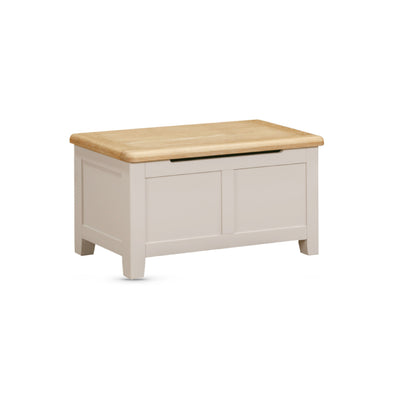 Windermere Oyster Grey Painted & Oak Blanket Box