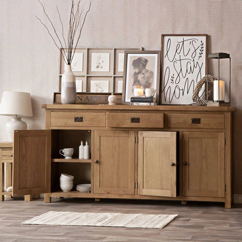 Oakdale Oak Sideboard - 4 Door