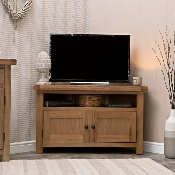 Oakdale Oak TV Unit - Corner