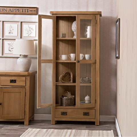 Oakdale Oak Display Cabinet