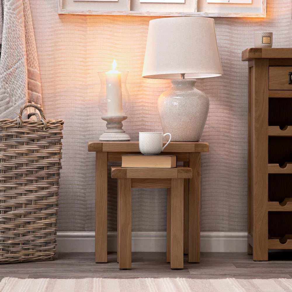 Oakdale Oak Nest of 2 Tables CO-N2T