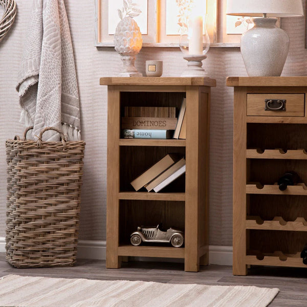 Oakdale Oak Bookcase - Narrow