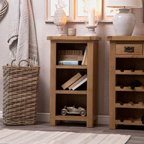 Oakdale Oak Bookcase - Narrow