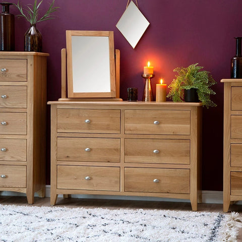 Modena Oak Chest of Drawers - 6 Drawer