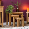 Modena Oak Nest of Tables - 3 Tables