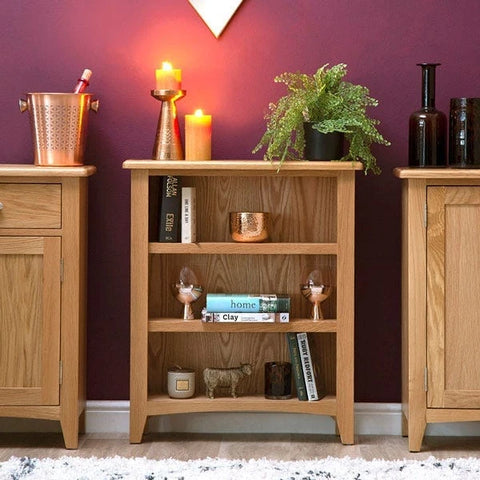 Modena Oak Bookcase - Small Wide