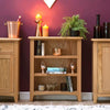 Modena Oak Bookcase - Small Wide