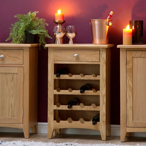 Modena Oak Wine Cabinet