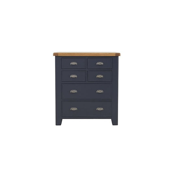 Hewitt Norfolk Oak & Blue Painted Chest of Drawer - 4 over 2