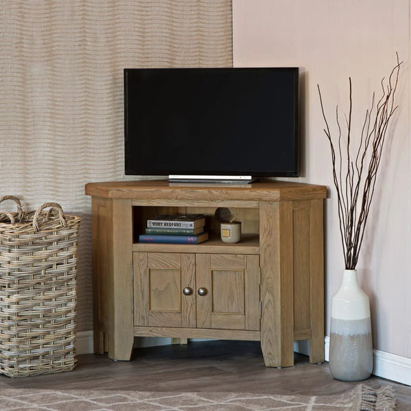 Norfolk Oak TV Unit - Corner