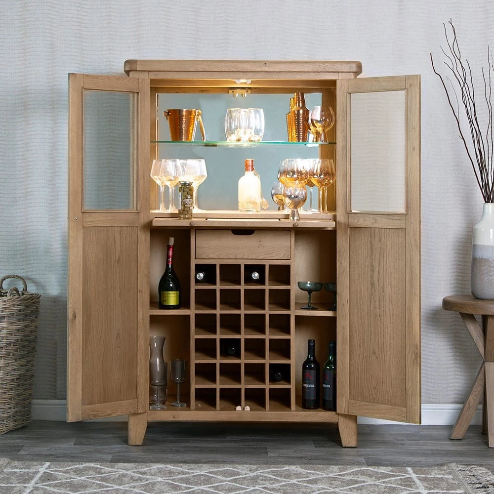 Norfolk Oak Drinks Cabinet