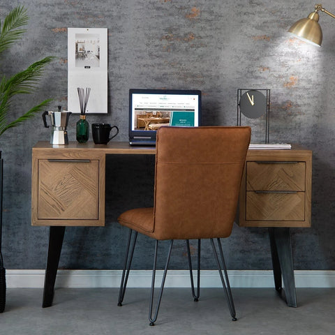 Havana Industrial Oak Desk