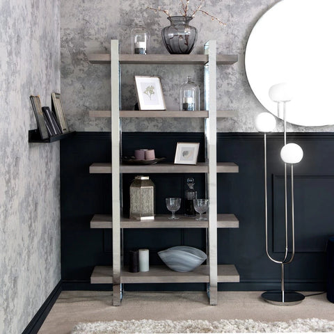 Sloane Oak & Chrome - Bookshelf