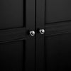 Rimini Oak & Jet Black Painted Wardrobe - Full Hanging