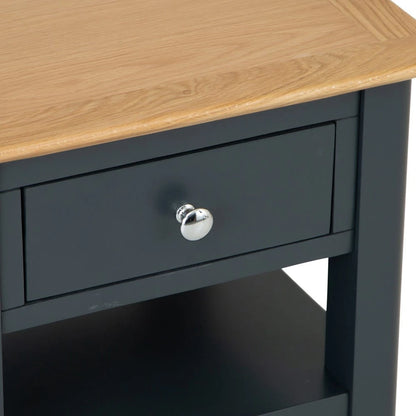 Rimini Oak & Charcoal Painted Lamp Table