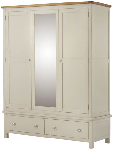 Portland Triple Wardrobe - Cream