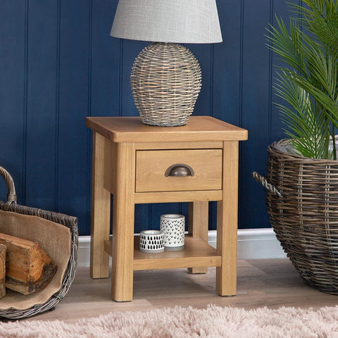 Oregon Oak Lamp Table